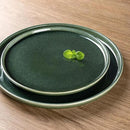 GBHOME Ceramic Dinnerware Sets for 8, 24 Pieces Stoneware Plates and Bowls Sets, Reactive Glaze Dishes -Scratch Resistant, Dishwasher&Microwave Safe, Earth Green by CozyNest Decor