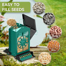 Squirrel Proof Bird Feeders for Outdoors, 5LBS Large Capacity Metal Wild Bird Feeder with Bilateral Weight-Activated Perches, Anti Squirrel Bird Feeders for Outside Finch, Cardinal, Blue Jay (Green) by GreenHaven Gardens