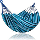SUNCREAT Hammocks Outdoor Camping Double Hammock, Extra Large 2 Person Hammock for Camping, Blue Stripes by GreenHaven Gardens