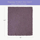 Bigacogo Chunky Knit Throw Blanket for Couch, 51x63 inches, 100% Hand Knitted with Thick Jumbo Chenille Yarn, Cozy Soft Large Rope Knot Cable Crochet Blankets for Sofa Bed Living Room, Winter Grape by CozyNest Decor