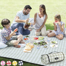 ZAZE Extra Large Picnic Outdoor Blanket, 80''x80'' Waterproof Foldable Blankets Gingham Picnic Mat for Beach, Camping Grass Lawn Park Accessories Cute Couple Gifts Ideas Wedding Registry(Green White) by TinyTreasures Baby Boutique