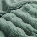 Lotus Karen Faux Fur Throw Blanket Sage Green - Big Bubble Rabbit Fluff Blanket for Couch Bed Sofa,Softest Fluffy Fuzzy Cozy Blanket, Plush Thick Furry Shaggy Warm Blankets for Women,50x60 Inches by CozyNest Decor