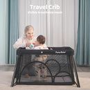 Pamo Babe Travel Crib Lightweight Playpen Baby Playard with Bassinet Portable Mini Playard by TinyTreasures Baby Boutique