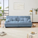 Modular Sectional Sofa, Comfy Cloud Couch Oversized Loveseat, Sectional Couches for Living Room, Modern Chenille Couch for Bedroom, Sleeper Deep Seat Sofa with Throw Pillows, Blue by CozyNest Decor