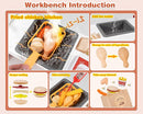 Kids Kitchen Food PlaySet - Simulated Fried Chicken Fast Food Store Toy with Cash Register, Includes Color-Changing Food, Suitable Birthday Gift for Boys and Girls Aged 3-5 by TinyTreasures Baby Boutique