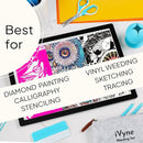 iVyne Corded Light Pad for Weeding Vinyl - A4 Light Box for Drawing - Light Board for Tracing - Light Box for Diamond Painting, Weeding Vinyl, Sketching, Tracing (Black) by TinyTreasures Baby Boutique