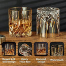 Gold Rim Whiskey Glasses Set of 2,Crystal Old Fashioned Glasses-Luxury Gold Collection,Perfect for Scotch Bourbon Rocks Cognac Vodka Gin Tequila Rum Liquor,Whiskey Gifts for Men by CozyNest Decor