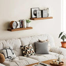 BAMEOS 24x6 Wall Shelf, 2-Shelf Modern Oak Floating Shelf Set for Bedroom, Bathroom, Kitchen Storage by CozyNest Decor