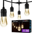 Enbrighten LED Outdoor String Lights 24ft Soft Warm White Patio Lights with Ultra-Durable Shatterproof and Waterproof Acrylic Bulbs for Balcony, Backyard, Porch, Gazebo, Deck, Party and Market, 35629 by CozyNest Decor