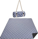Picnic Blanket, 80''x80'' Waterproof Outdoor Blankets, Picnic Mat Washable for Beach, Picnic Blankets for Camping on Grass with Shoulder Strap - NavyBlue by TinyTreasures Baby Boutique