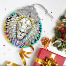 Stained Glass Suncatcher, Jocidea Lion Ornament, Christmas Ornaments, Holidays Ornaments, Christmas Tree Decor, Lion Decor for Home, Lion Gifts by GreenHaven Gardens