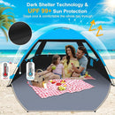 Gorich Beach Tent Sun Shelter for 3/4-5/6-7/8-10 Person with UPF 50＋ UV Protection, Lightweight & Easy Setup Beach Shade Canopy, Portable Beach Shade Tent Beach Cabana by TinyTreasures Baby Boutique