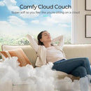 LINSY HOME Sectional Loveseat Sofa - 90'' Oversized Corduroy Cloud Couch Soft Modern Comfy Green Loveseat Couch Deep Seat Couches for Living Room Bedroom Apartment Office, Beige by CozyNest Decor