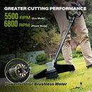 SUNTEK Electric String Trimmer Edger, 40V 15-Inch Brushless String Trimmer Cordless with 4.0Ah Battery and Fast Charger Included, 2-Speed Levels, Integrated Screen and APP Connection, Aluminum, Black by GreenHaven Gardens