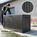 86 Gallon Outdoor Deck Box,Storage Lockable Waterproof Patio Furniture,Garden Tools,Cushions,Pool Accessories Outside Storage Resin Box(Black) by GreenHaven Gardens