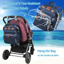 Jeryswet Baby Diaper Bags with Changing Station, Waterproof Large Capacity Diaper Bag Backpack for Moms Dads with USB Charging Port and Stroller Straps, Baby Shower Gifts, Blue by TinyTreasures Baby Boutique