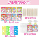 ZMLM Rainbow Scratch Party Favors Kids: Birthday Gifts Toy Bulk Scratch Art Notebook 24 Pack Birthday Goodie Bags Stuffers Girls Boys Art Craft Pad Classroom Prizes School Teacher Supplies (Unicorn) by TinyTreasures Baby Boutique
