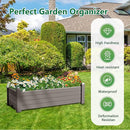 Elevated Raised Garden Bed,Outdoor Large Resin Patio Planter Box Stand Divisible with Drain Plug,Water Monitor for Plants Vegetables Flowers Fruits(Grey) by GreenHaven Gardens