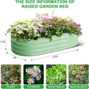 2 Pcs 4.5x2x1.5ft Oval Raised Garden Bed,Galvanized Raised Beds,Open-Ended Base Metal Raised Planter Beds,Garden Bed Outdoor,Planter Raised Boxes for Vegetables,Flowers,Tool-Free Asse,Green by CozyNest Decor