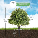 27" Tall Artificial Boxwood Ball Topiary Trees Set of 2, UV Resistant Large Faux Plants Outdoor, 2ft Fake Bushes and Shrubs Look Real with Ground Spike for Front Porch Outside Planter Backyard Decor by GreenHaven Gardens