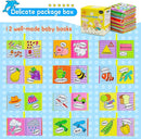 OKOOKO 12PCS Soft Baby Books, Soft Cloth Books, Bath Toys, Crinkle Washable Non-Toxic Early Education Preschool Learning Toy for Newborns Babies Infants Toddlers Kids by TinyTreasures Baby Boutique