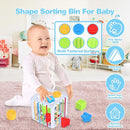 SpringFlower 5 in 1 Baby Toys 6 to 12 Months, Montessori Toys, Soft Baby Teething Toys, Sensory Bin Toy, Stacking Building Blocks & Rings Infants,Sorting Sensory Learning Gift for Toddlers Aged 1-3 by TinyTreasures Baby Boutique