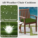 Outdoor Chair Cushions Set of 2 for Patio Furniture 24x24x4 Inch Waterproof Patio Chair Cushion 3 Year Color Fastness Square Elastic Foam Garden Couch Pads with Ties and Handle,Green by GreenHaven Gardens