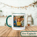 Personalized Coffee Mug, Custom Photo Caricature Gift, Funny Customized Coffee Gift for Men & Women, Custom Mugs with Pictures, Green 11oz Customized Fathers Day Mug by TinyTreasures Baby Boutique