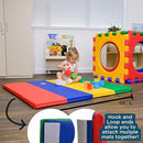 Children's Factory Rainbow Folding Gym Activity Mat, 4 ft x 4 ft, Cushioned Floor Mat for Kids, Daycare Mat by TinyTreasures Baby Boutique