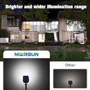 NIORSUN Solar Spot Lights Outdoor,23 LEDs Landscape Lighting with Auto On/Off and 3 Lighting Modes, IP67 Waterproof Spotlights,Outdoor Solar Lights for Yard Garden,2 Pack(Cool White) by GreenHaven Gardens