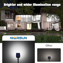 NIORSUN Solar Spot Lights Outdoor,23 LEDs Landscape Lighting with Auto On/Off and 3 Lighting Modes, IP67 Waterproof Spotlights,Outdoor Solar Lights for Yard Garden,4 Pack(Cool White) by GreenHaven Gardens
