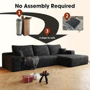 108" Sectional Couches for Living Room Modern Modular Sofa with L-Shape Couchs Upholstered Boneless Couch Deep Seat Sectional Couch with Chaise (Black, Right Facing Chaise+2Seaters) by CozyNest Decor