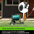 Yard Butler Hose Reel Cart - Heavy Duty Metal with Wheels for Gardens, Lawns, and Outdoor Use, 400 ft by GreenHaven Gardens