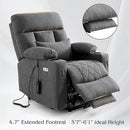Power Lift Recliner Chair for Elderly with Extended Footrest, Infinite Position Lay Flat Recliner Chair for Adult W/Massage & Heating, Adjustable Headrest, 3-Motor Zero Gravity,Cup Holder, Fabric by CozyNest Decor