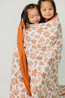 Copper Pearl Jumbo Premium Knit 3 Layer Stretchy Throw Blanket 'Gingerbread' by CozyNest Decor
