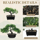 Jexine 4 Pack Artificial Bonsai Tree, Indoor Small Fake Plants in Pots for Home Table Office Desk Bathroom Shelf Bookshelf Bedroom Living Room Farmhouse Decorations by GreenHaven Gardens