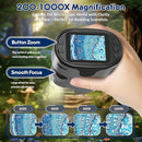 1000X Handheld Microscope for Kids 4K 2.0" Screen Rechargeable Mini Pocket Digital Microscopes w/Slides Kit Portable Edu Gift Age 4-6 8-12 Children Students (Grey) by TinyTreasures Baby Boutique