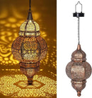 Hanging Solar Lights, Outdoor Decor Solar Lantern, Waterproof Metal Moroccan Lantern for Outside Patio Pathway Yard Front Porch Backyard Garden Decorative by GreenHaven Gardens