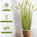 Green Onions Fake Plants,Artificial Plants Indoor, Fake Grass Decor Green Plant Fake Outdoor Flowers Fake Succulents,Artificial Tall Grass Plants with Pots House Decorative(47" 2 Pack) by CozyNest Decor