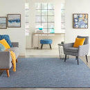 Nourison Positano Indoor-Outdoor Navy Blue 9' x 12' Area Rug, Easy Cleaning, Non Shedding, Bed Room, Living Room, Dining Room, Backyard, Deck, Patio (9x12) by CozyNest Decor