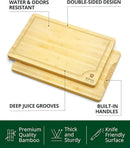 ROYAL CRAFT WOOD Extra Large Cutting Boards for Kitchen Meal Prep & Serving-Bamboo Wood Cutting Board with Deep Juice Groove - Charcuterie & Chopping Butcher Block for Meat - Gadgets Gift (XL 18x12") by CozyNest Decor