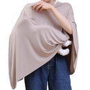 Multi-use Nursing Cover for Breastfeeding, 360°Full Coverage Nursing Poncho, Rayon Soft & Breathable Breastfeeding Cover up (Smooth Rayon, Warm Taupe) by TinyTreasures Baby Boutique