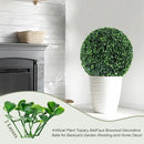 Ogrmar 2 PCS 13.7 inch 2 Layers Artificial Plant Topiary Ball Faux Boxwood Decorative Balls for Backyard, Balcony,Garden, Wedding and Home Décor (13.7 Inch)