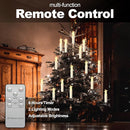 LED Christmas Candles, Flickering Clip on Candles for Christmas Tree, Battery Operated with Remote Timer, Warm White Light, Flameless Taper Candles for Home Christmas Decor, Set of 20 by GreenHaven Gardens