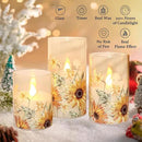 MELTONE Autumn Sunflower Flameless Candles Remote Real Wax Flickering Battery Operated Glass Candles - Home Party Bedroom Birthday Christmas Summer Fall Decorations by CozyNest Decor
