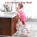 Potty Training Seat, Upgrade 2 in 1 Potty Training Toilet for Toddler, Toddler Toilet Seat for Boys Girls with Splash Guard, Anti-Slip Pad and Step Stool (Pink) by TinyTreasures Baby Boutique