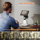 Elikliv Microscope, LCD Digital Coin Microscope 1000x, Coin Magnifier with 8 Adjustable LED Lights, PC View Compatible with Windows/MacBook, EDM4, 4.3-Inch by TinyTreasures Baby Boutique