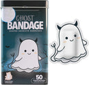 BioSwiss Bandages, Halloween Ghost Shaped Self Adhesive Bandage, Latex Free Sterile Wound Care, Fun First Aid Kit Supplies for Kids, 50 Count by TinyTreasures Baby Boutique