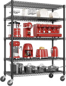 IZEUK Garage Shelving Wide Storage Shelves 5 Tier Metal Shelves 4000 LBS Heavy Duty Adjustable Utility Shelf Rack Black 23.6" D x 53.1" W x 73.6" H by CozyNest Decor