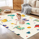 Baby Play Mat, 74 x 50 Inch Play Mat Perfect for Use Baby Playpen, Foldable Baby Foam Playmat for Floor, Portable Waterproof Activity PlayMats for Babies, Infants and Toddlers by TinyTreasures Baby Boutique